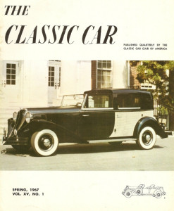 THE CLASSIC CAR 1967 SPRING - DUESENBERG, 25/75 VAUXHALL, GURNEY NETTING STORY